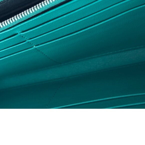 Balenciaga | Papier Long Leather Envelope Wallet in Teal Green - Picture 10 of 11